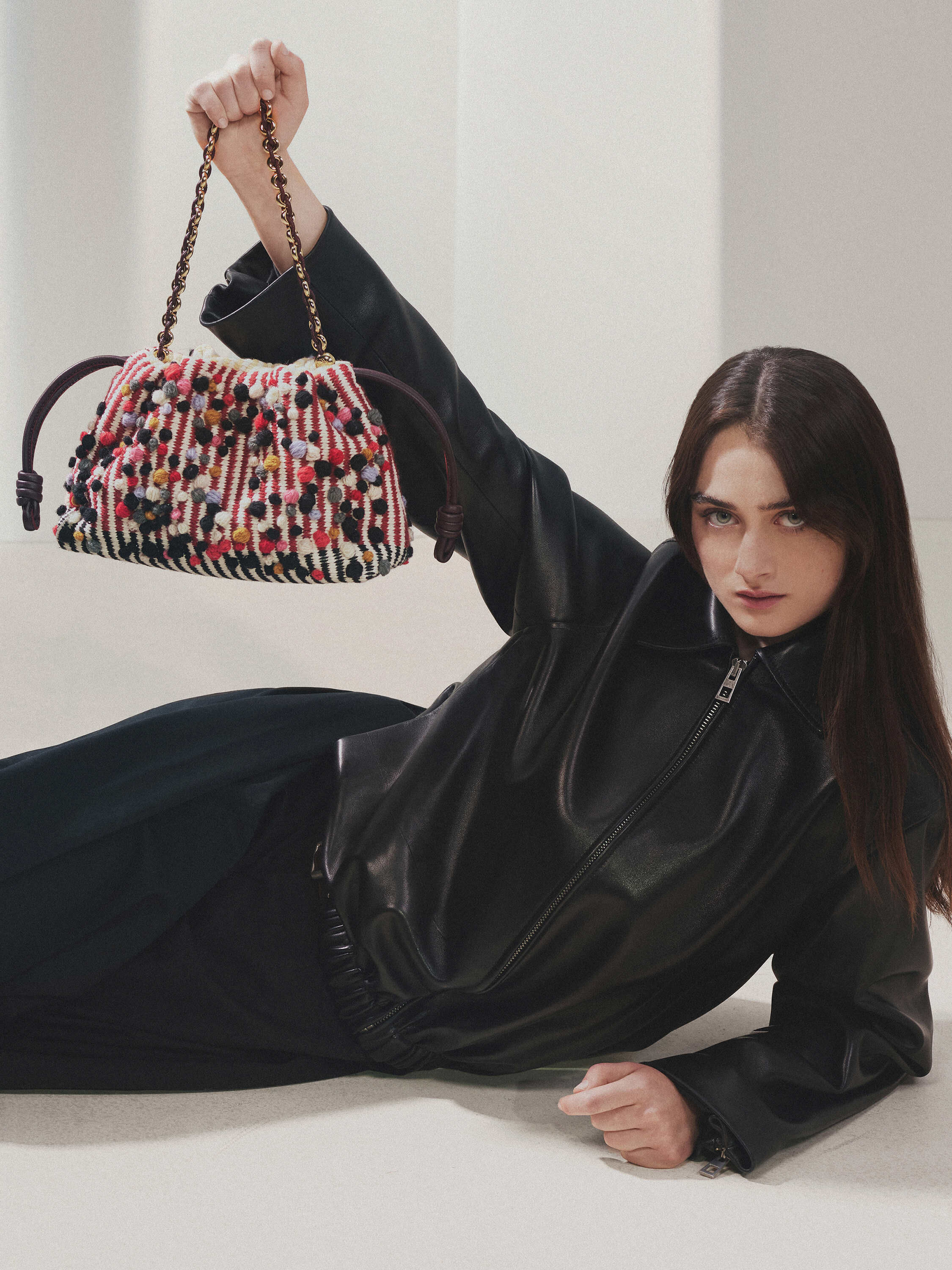 【美品】LOEWE ロエベ スタンドカラーコート イタチファー ネイビー 40 美品】LOEWE ロエベ スタンドカラーコート イタチファー